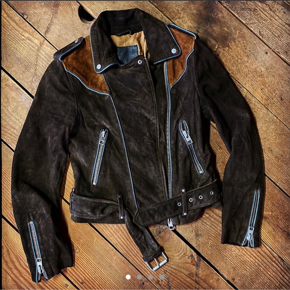 AllSaints Balfern suede leather jacket